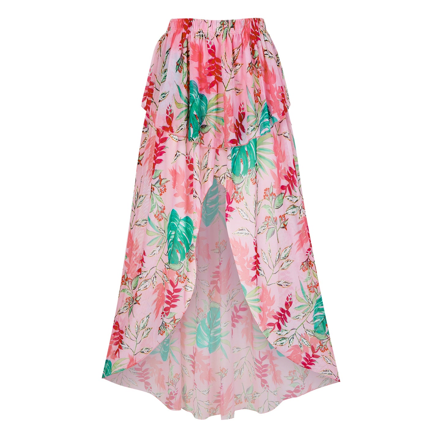 Maillot de bain femme avec décolleté en nœud raffiné et jupe maxi florale Chic und Stil