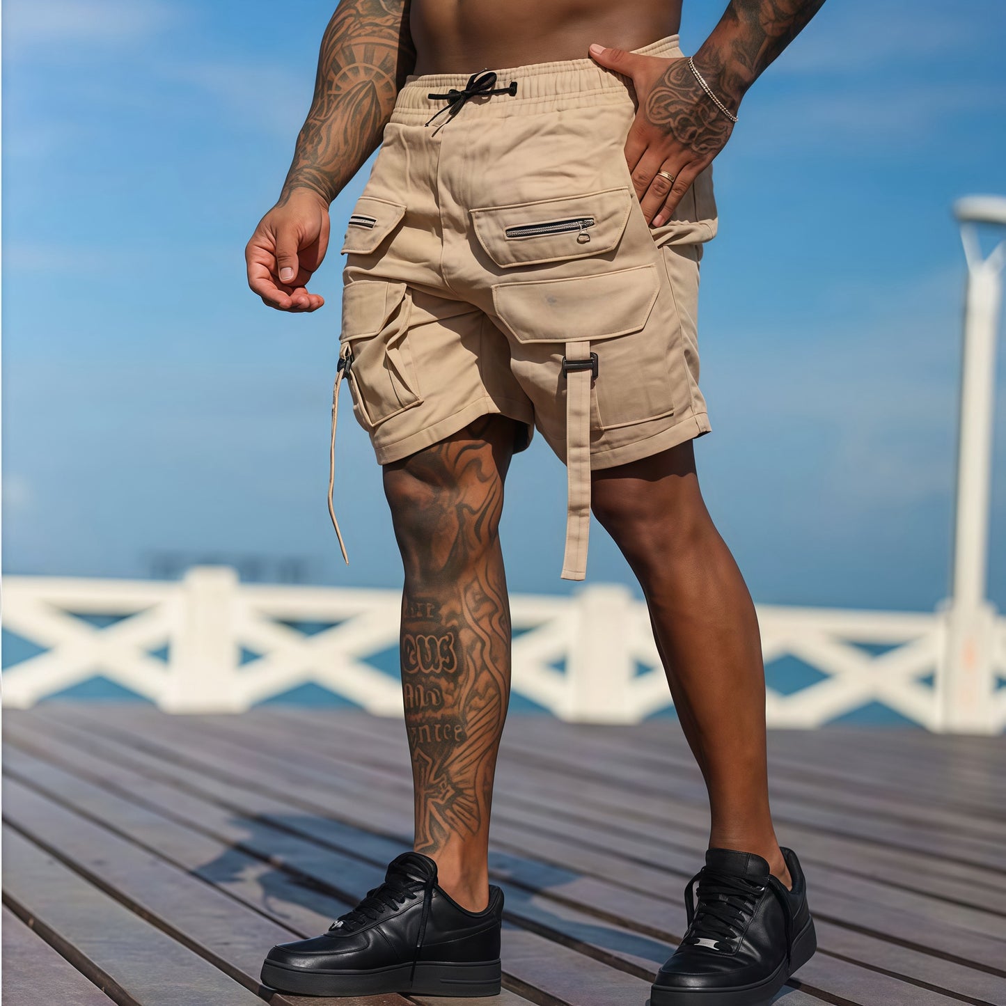 Shorts Utility Style Cargo Pour Hommes Chic und Stil