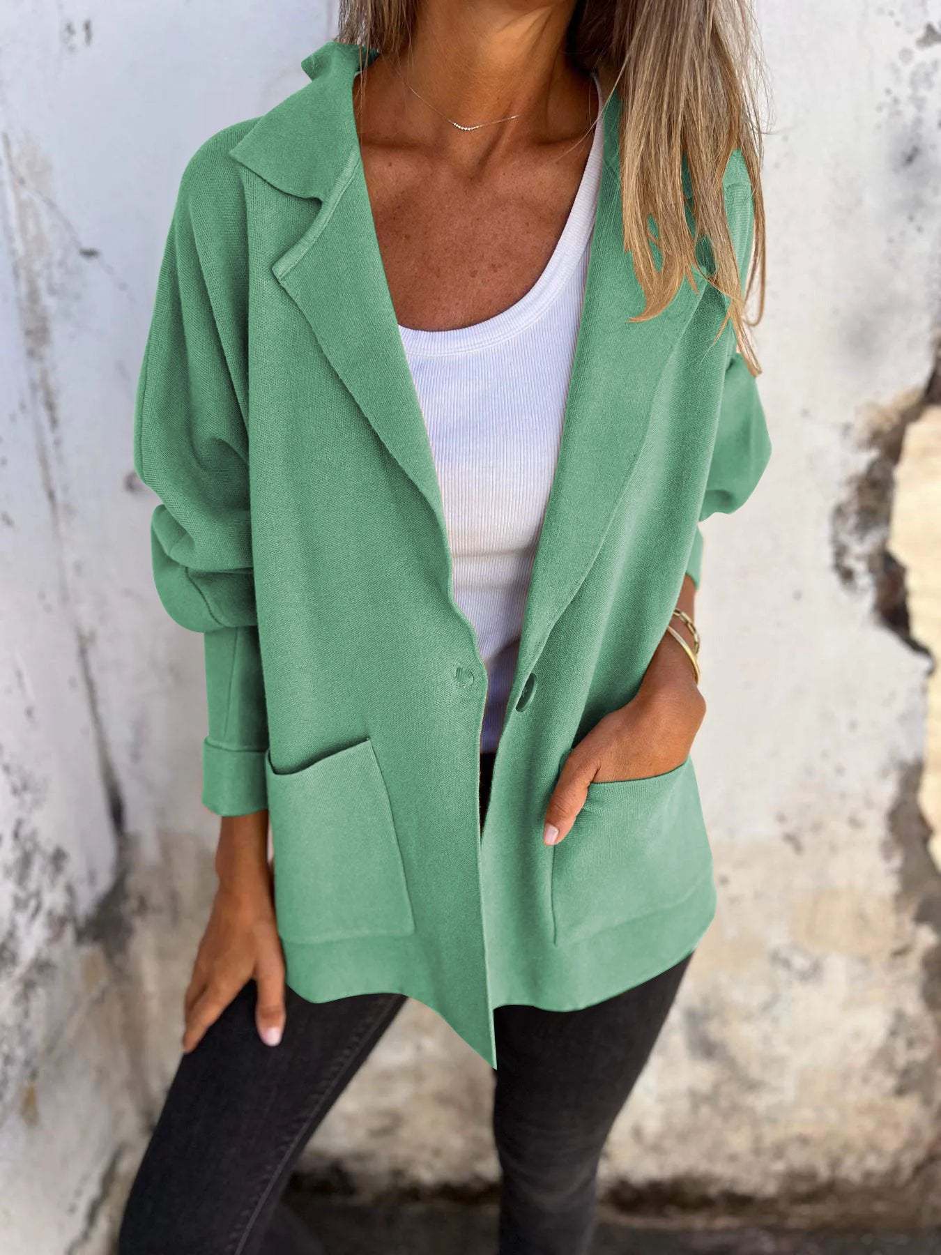 Blazer oversize à coupe décontractée pour femme Chic und Stil