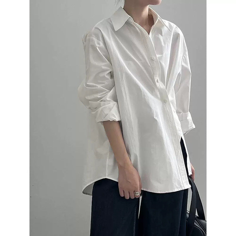 Chemise décontractée surdimensionnée à boutons pour femmes Chic und Stil