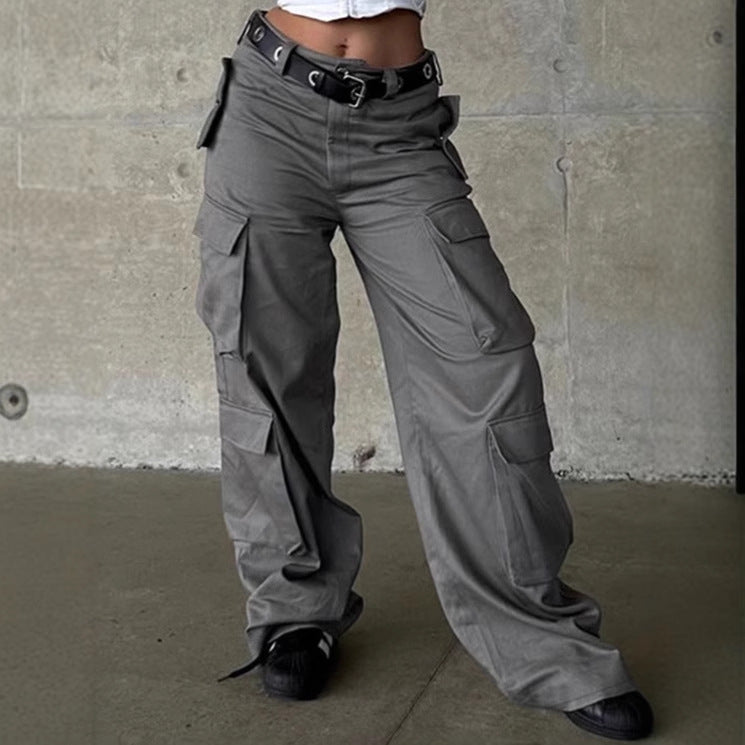 Pantalon cargo pour femmes à coupe large et poches fonctionnelles Chic und Stil