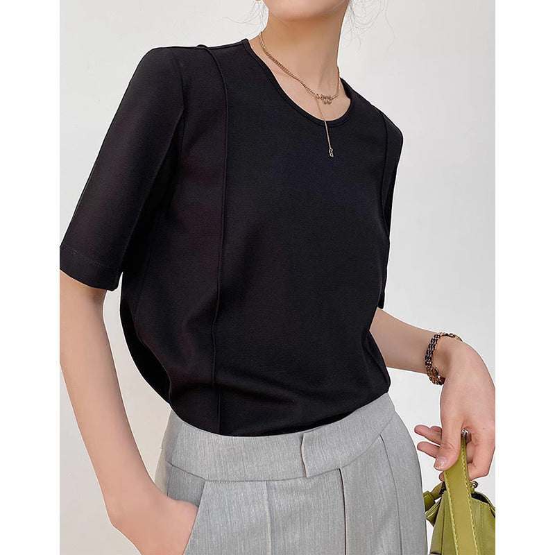 Blouse luxueuse à manches courtes Chic und Stil pour femmes