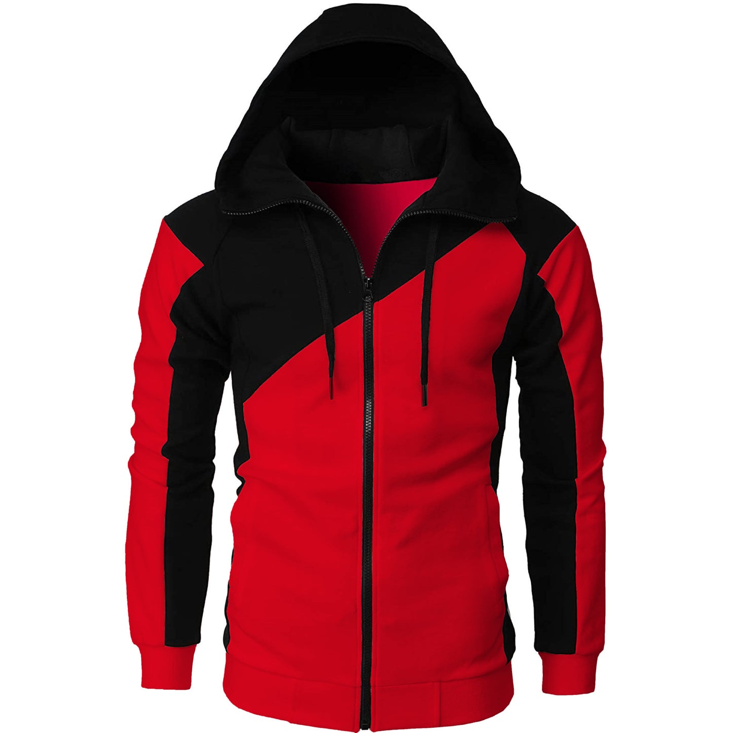 Veste à capuche sportive pour hommes avec des accents de couleur contrastants Chic und Stil