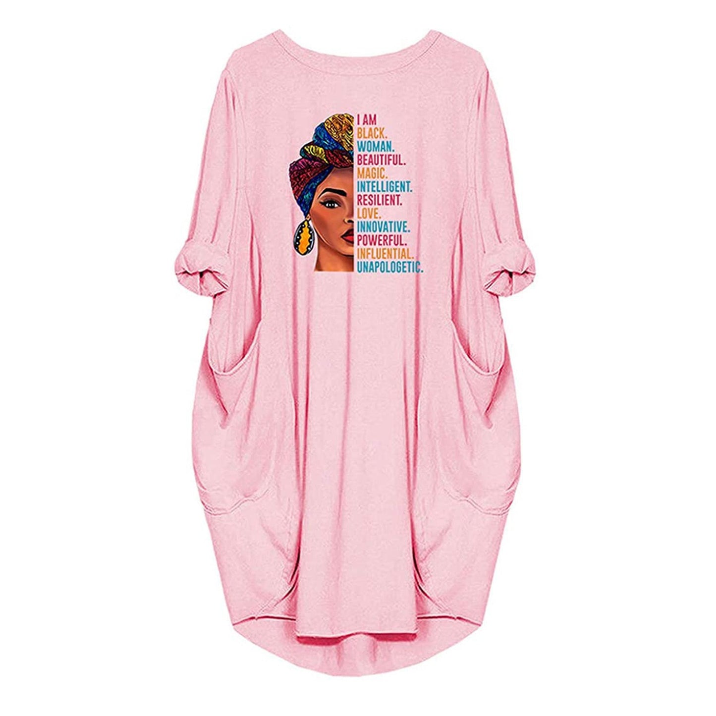 Robe pour femme avec une coupe décontractée et un motif créatif et des poches pratiques Chic und Stil