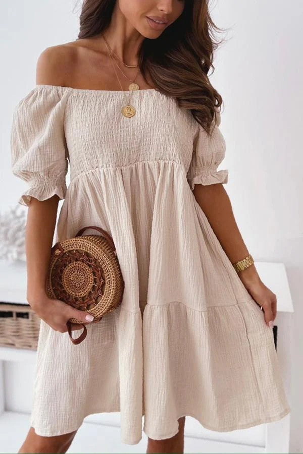 Robe smock à manches bouffantes pour femmes Chic und Stil