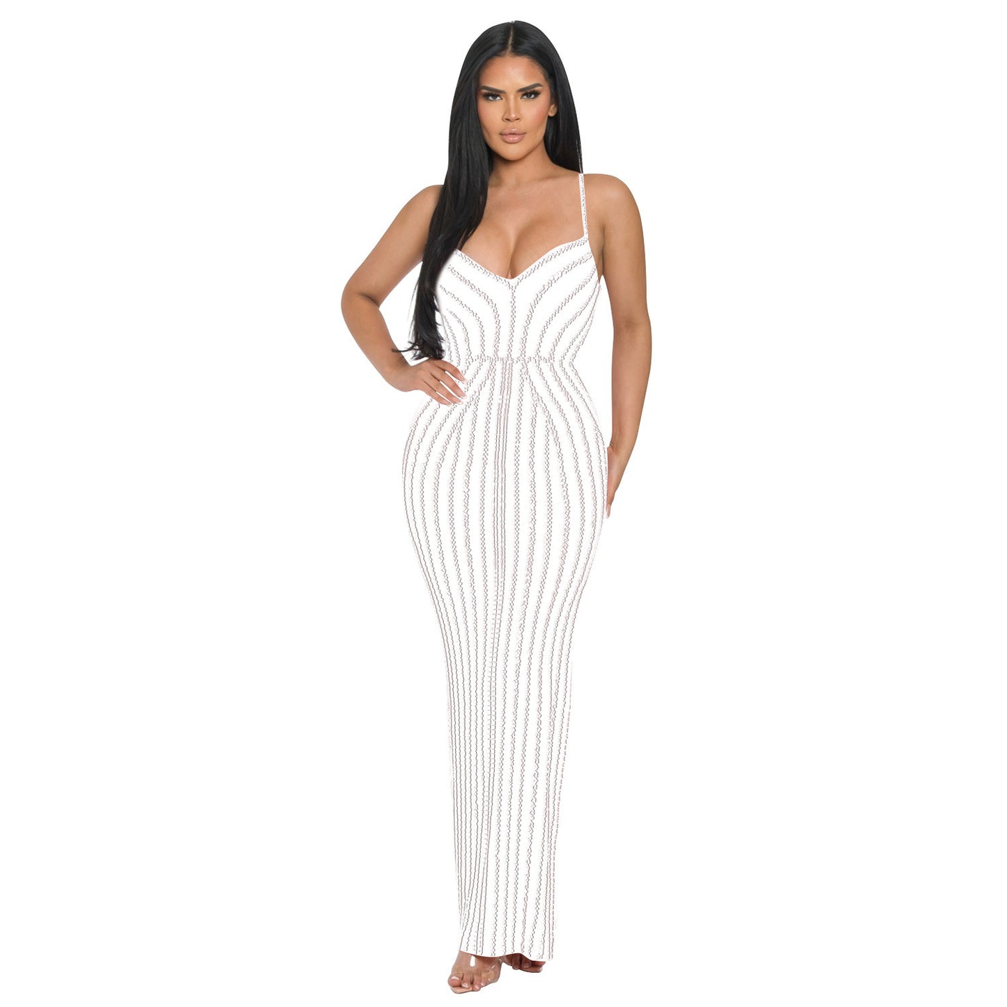 Robe de soirée Bodycon femme avec détails scintillants sans bretelles Chic und Stil