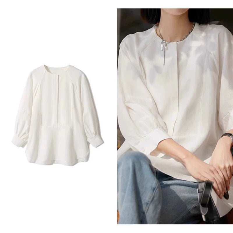 Blouse à manches bouffantes élégante pour femmes Chic und Stil 1750847267
