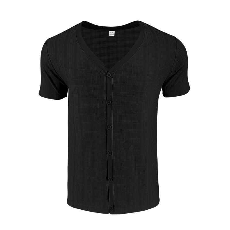 Chemise à manches courtes pour hommes avec design structuré Chic und Stil