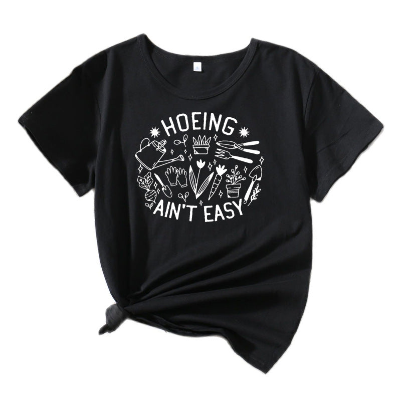 T-shirt humor de jardin décontracté pour dames Chic und Stil