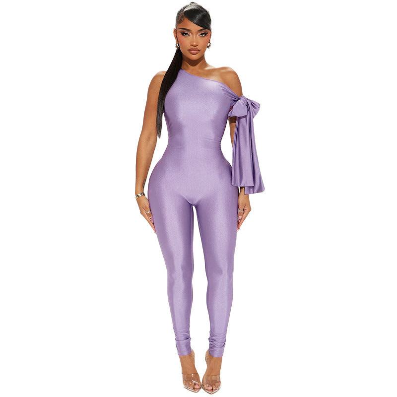 Combinaison asymétrique à une épaule pour femmes Chic und Stil