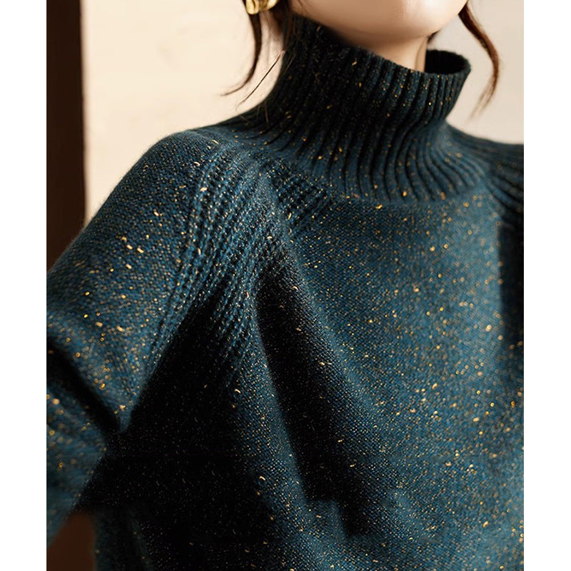 Pull à col roulé scintillant Chic und Stil pour femmes