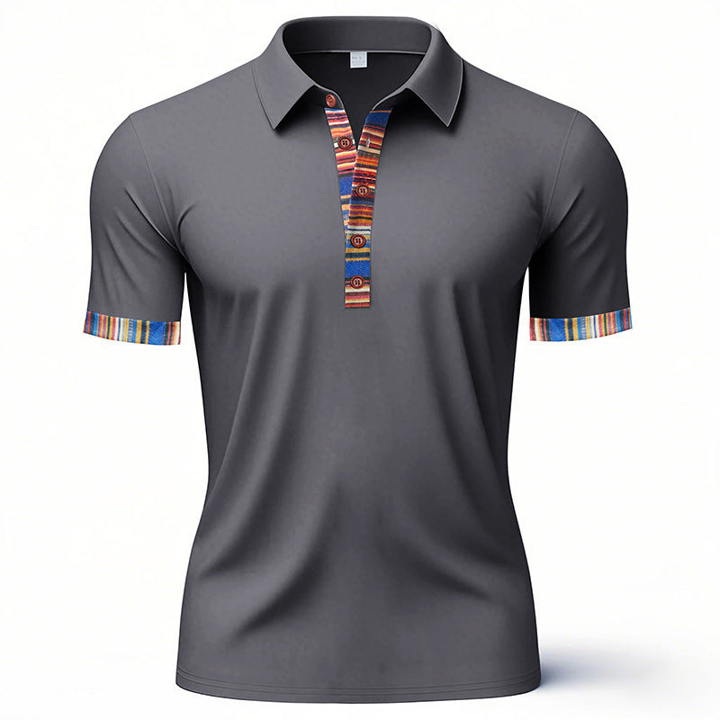 Hommes Polo-Shirt avec col coloré et aspect structuré Chic und Stil