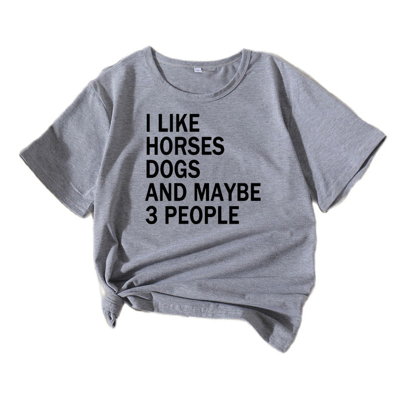 T-shirt décontracté pour femme avec citation Chic und Stil