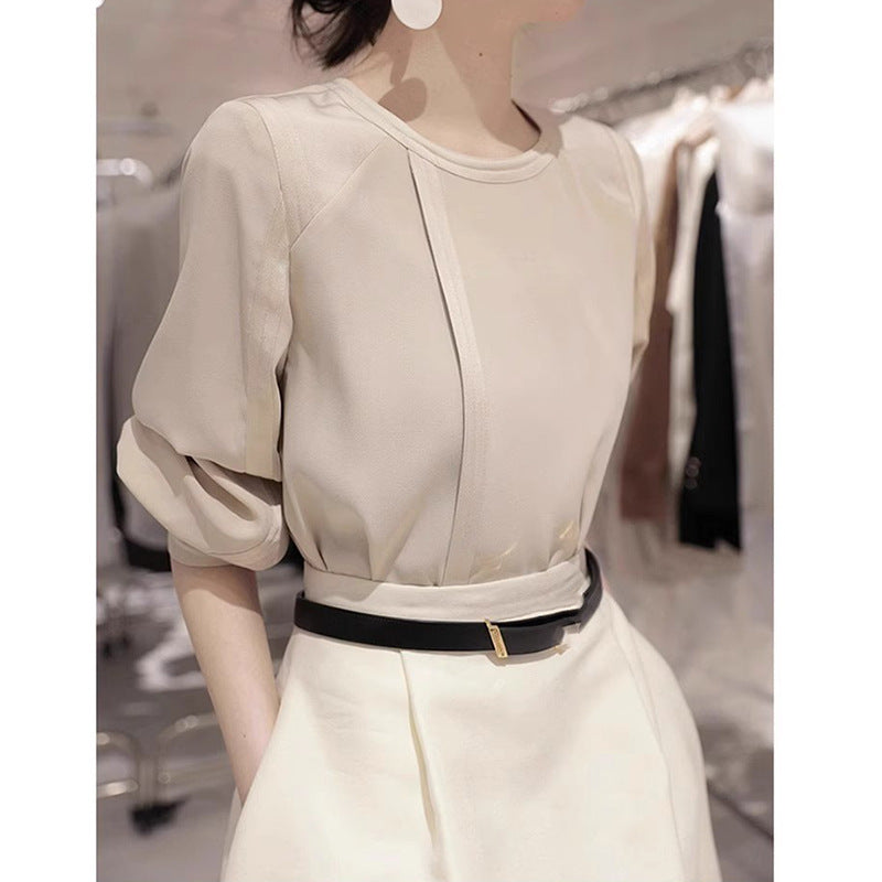 Top habillé à manches bouffantes pour femmes Chic und Stil