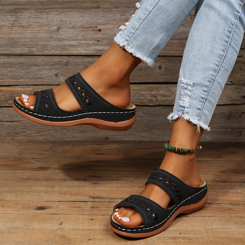 Sandales à enfiler décoratives Chic und Stil pour femmes