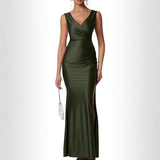 Robe de soirée élégante pour femmes avec une coupe ajustée et une ouverture sur le côté Chic und Stil