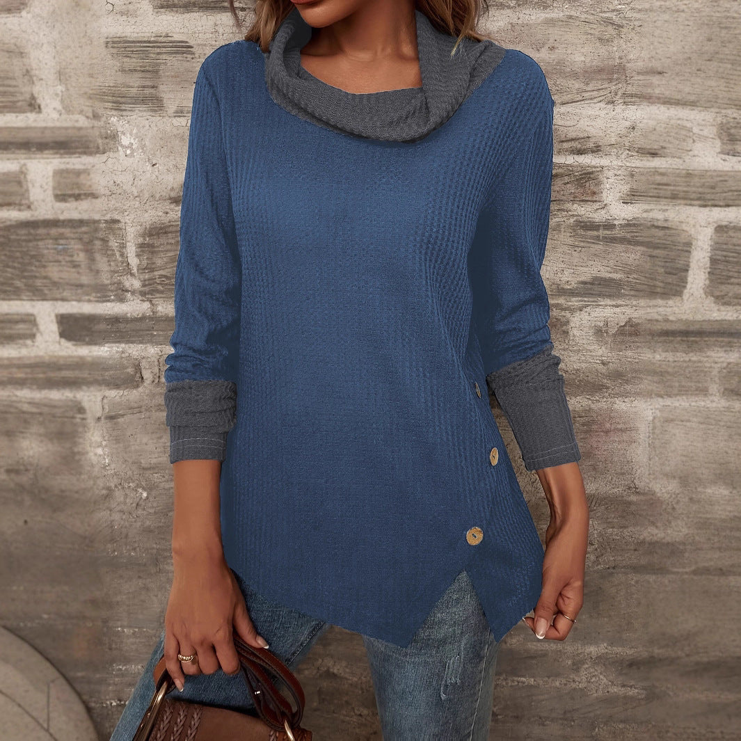 Pull femme avec col tendance Chic und Stil