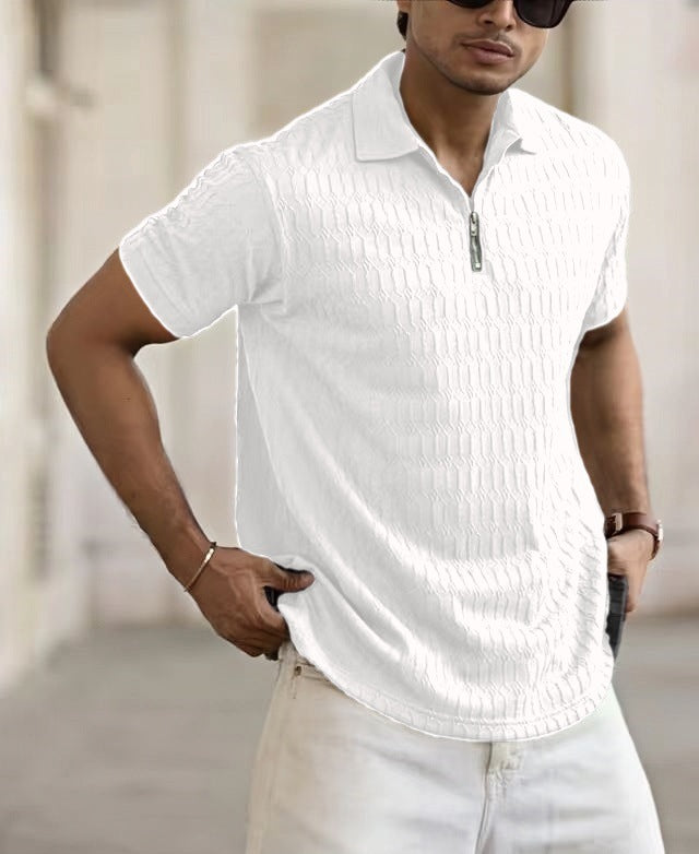 Hommes Polo en Structure Chic und Stil
