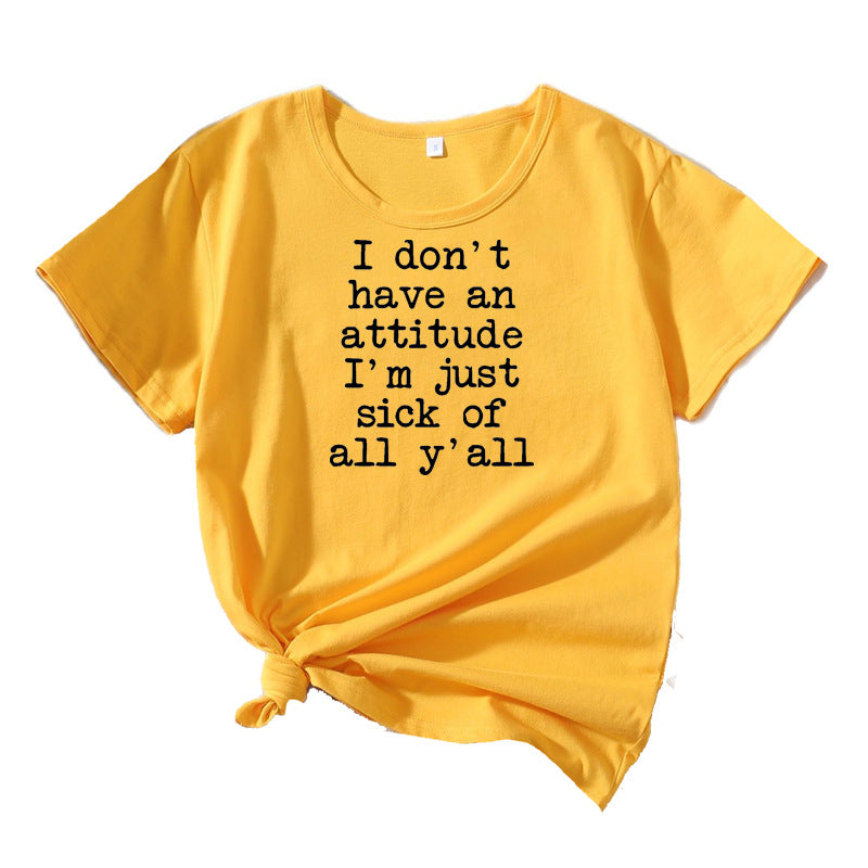 T-shirt attitude statement détendu pour femmes Chic und Stil