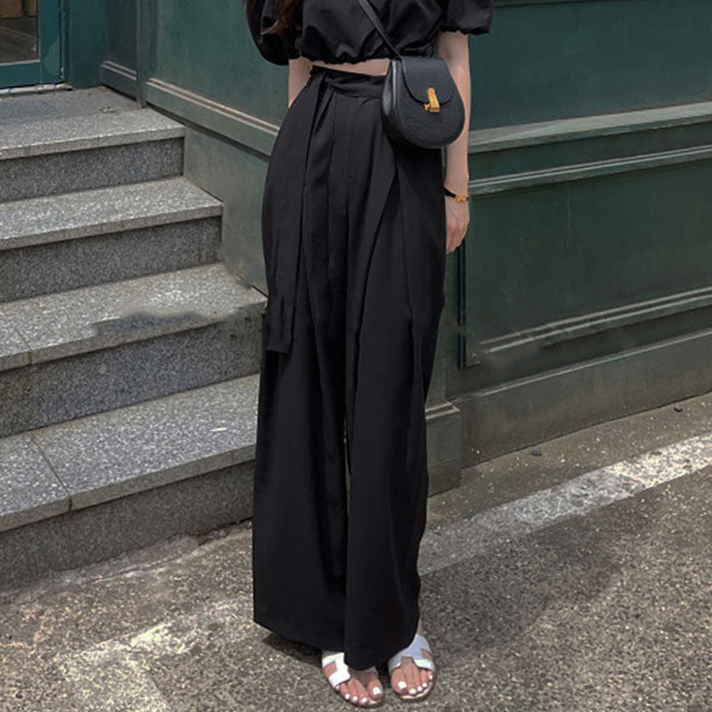 Pantalons fluides taille haute pour femmes Chic und Stil