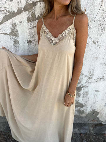 Robe maxi élégante avec dentelle pour femmes Chic und Stil