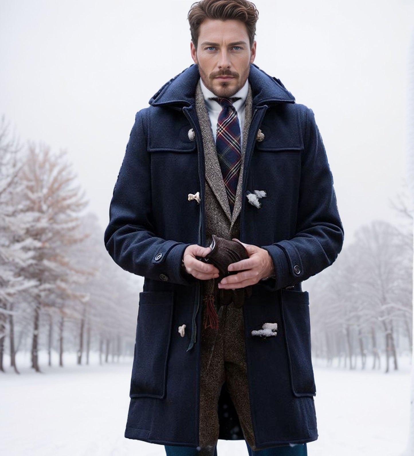 Elegant duffle coat for men with classic design Chic and Style