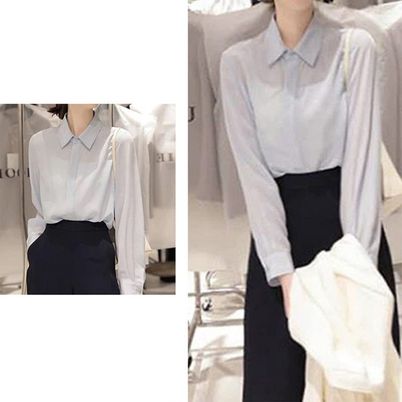 Chemisier transparent à manches longues pour femmes Chic und Stil