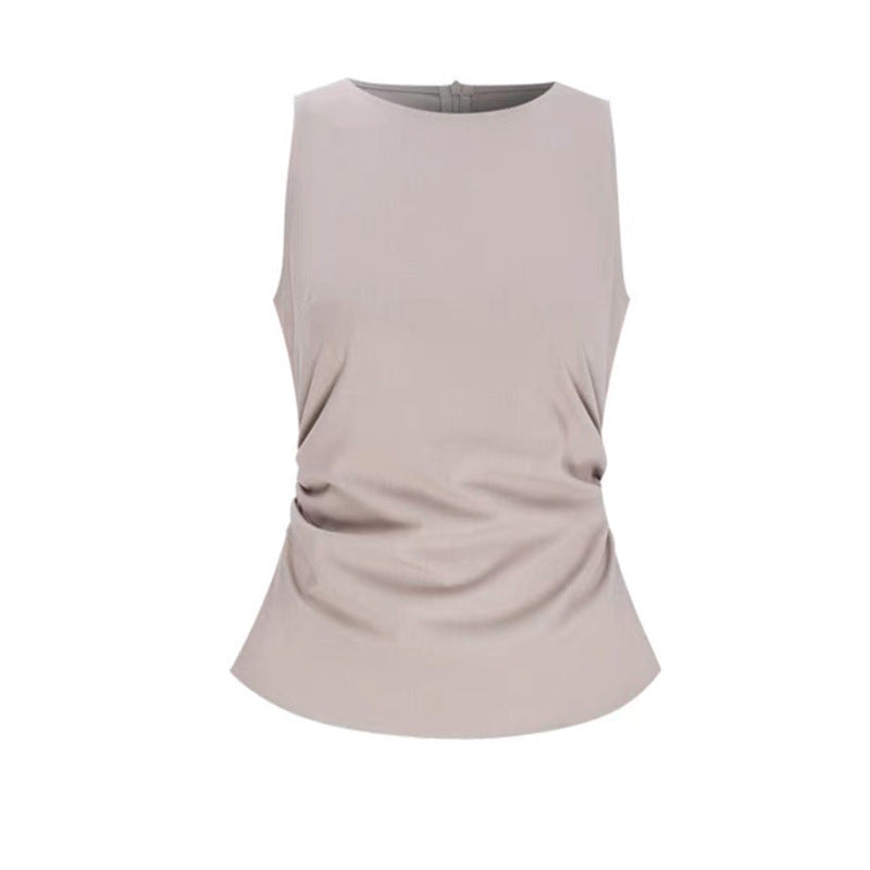 Blouse sans manches froncée Chic und Stil pour femmes