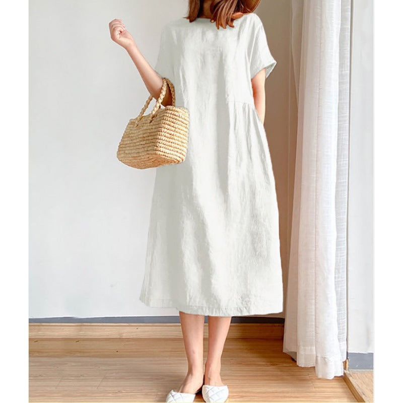 Robe midi longue décontractée pour femme avec poches Chic und Stil