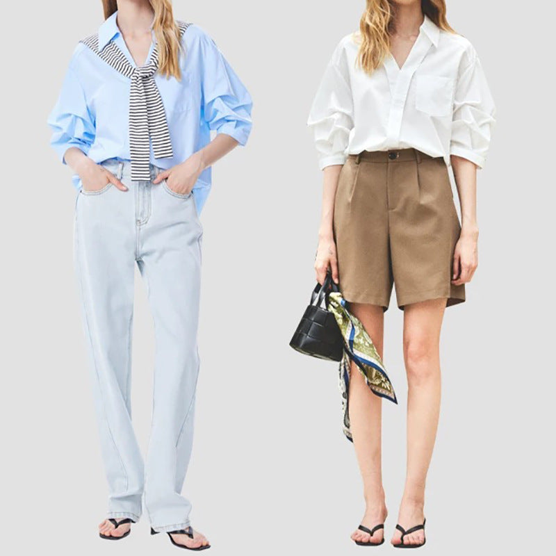 Blouse à manches courtes décontractée pour femmes Chic und Stil