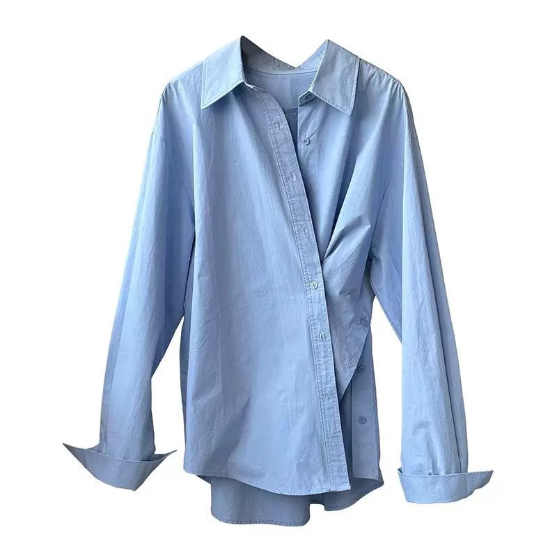 Chemise décontractée surdimensionnée à boutons pour femmes Chic und Stil