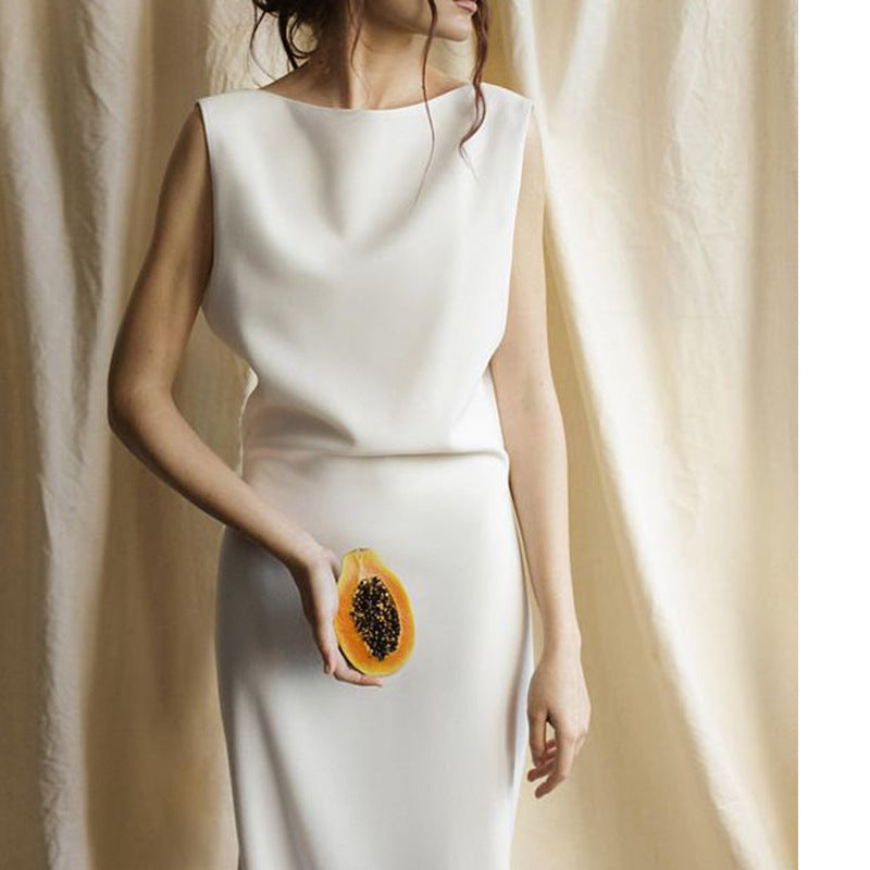 Robe midi sans manches sophistiquée pour femmes Chic und Stil