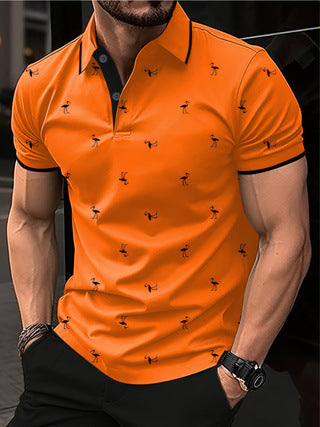 Chemise polo pour homme à manches courtes et motif Chic und Stil