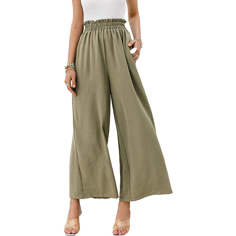 Pantalons à jambes larges avec taille élastique pour femmes Chic und Stil