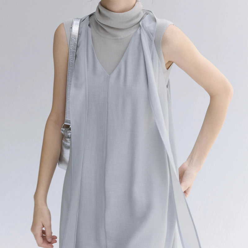 Robe Maxi Élégante pour Femme avec Détail de Liens Chic und Stil