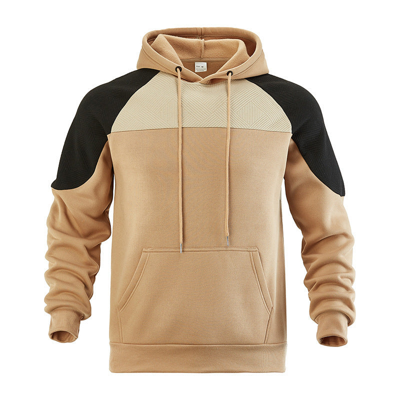 Sweat-Hoodie sportif pour hommes avec des manches structurées et poche kangourou Chic und Stil