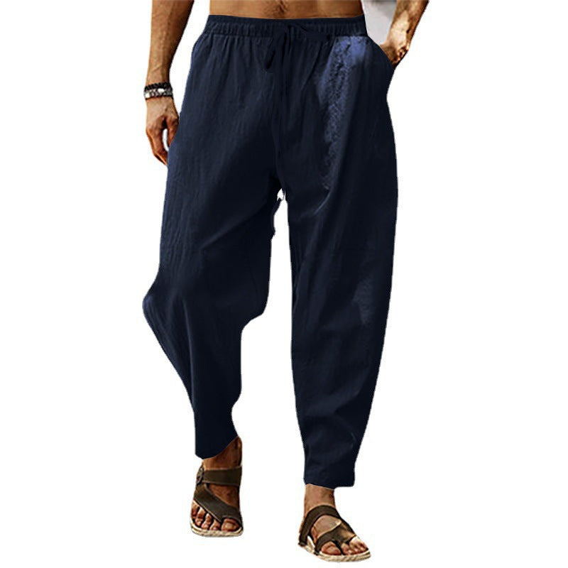 Pantalons d'été décontractés pour hommes en style costume avec taille élastique et poches latérales pratiques Chic und Stil