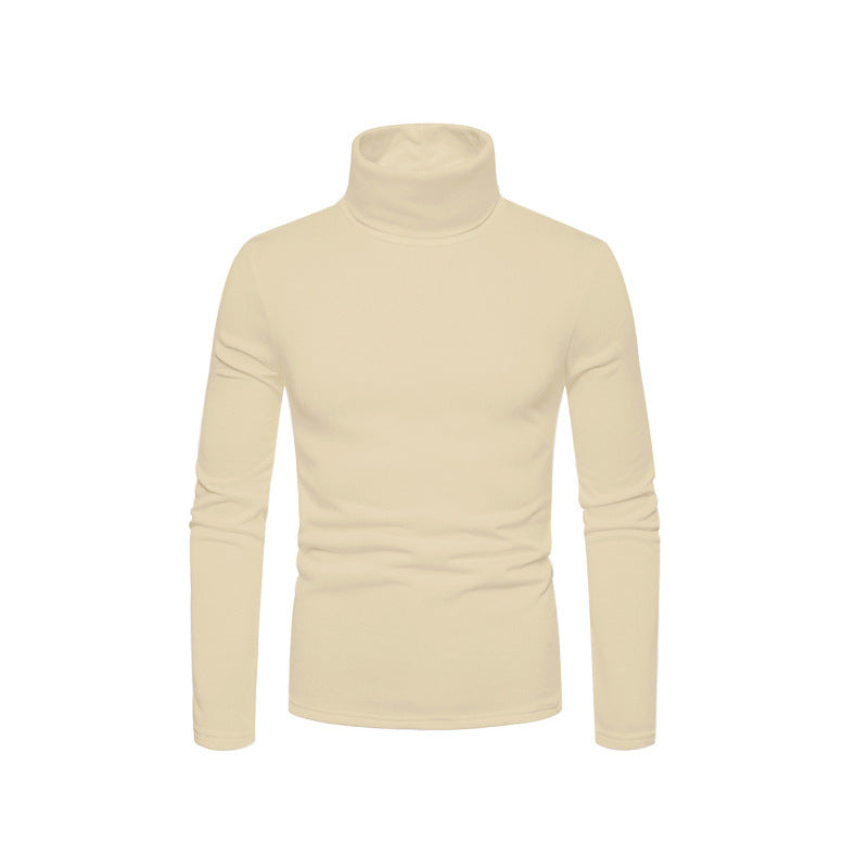 Hommes Haut de gamme Haut à col roulé en matériau élastique Chic und Stil