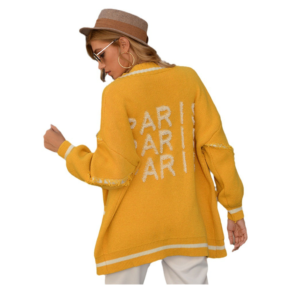 Cardigan en tricot pour dames avec des franges tendance et des poches pratiques Chic und Stil