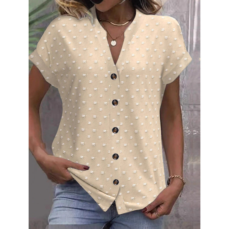 Chemise à manches courtes Damen modisches Chic und Stil