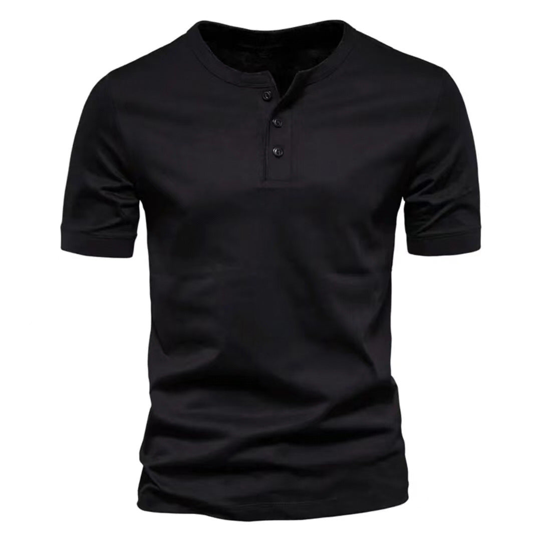 Hommes chemise décontractée à manches courtes avec patte de boutonnage Chic und Stil