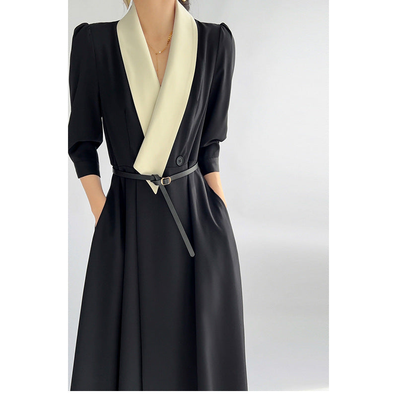 Robe enveloppante élégante pour femmes à manches longues avec détail ceinturé Chic und Stil