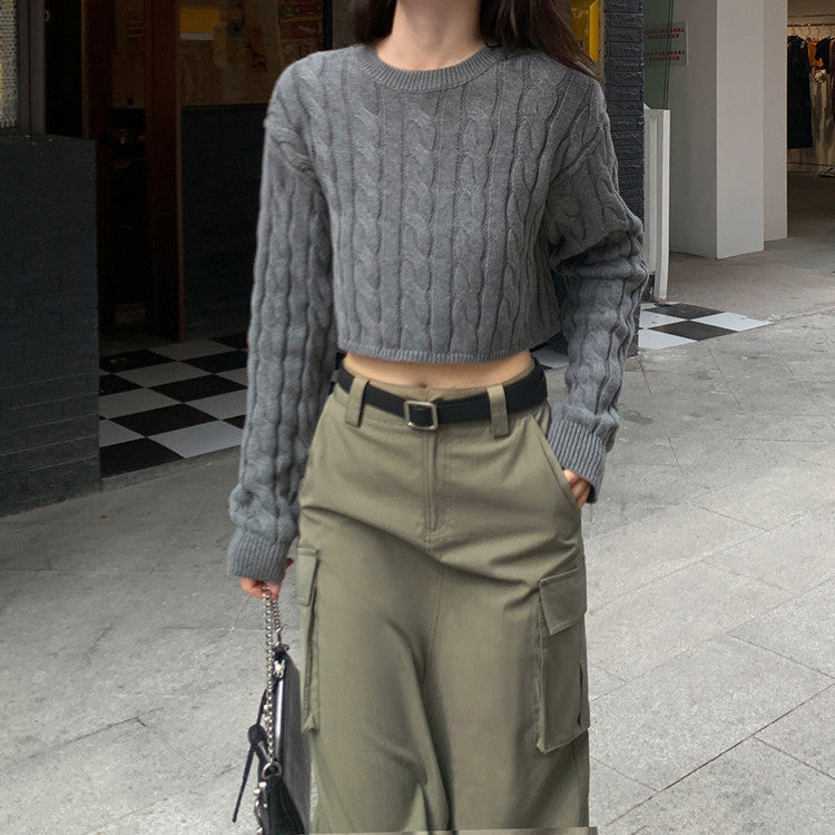 Pull-over en tricot épais pour femmes avec motif texturé et coupe décontractée Chic und Stil