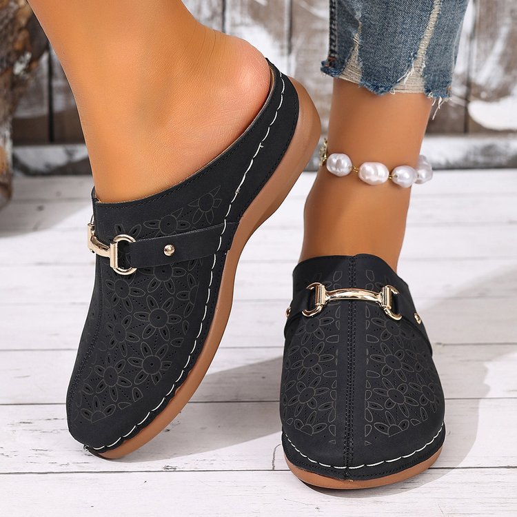 Sabots confortables pour femmes avec application florale Chic und Stil