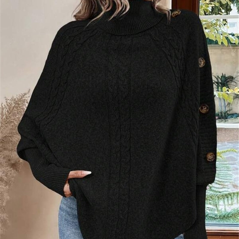 Pull en tricot pour femmes avec des détails de bouton élégants et une coupe décontractée Chic und Stil