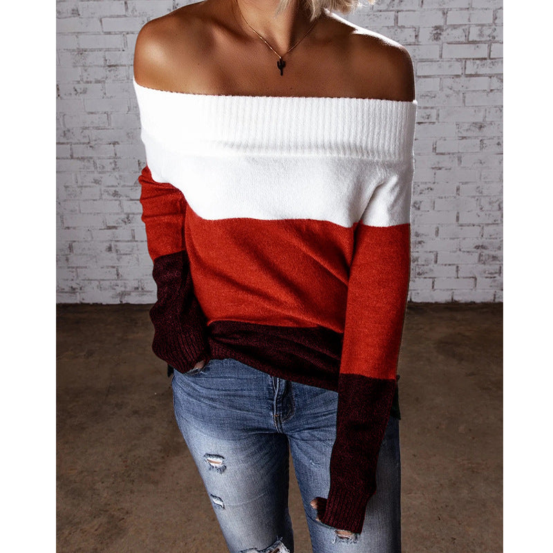 Ladies Off-Shoulder Pull Chic and Style