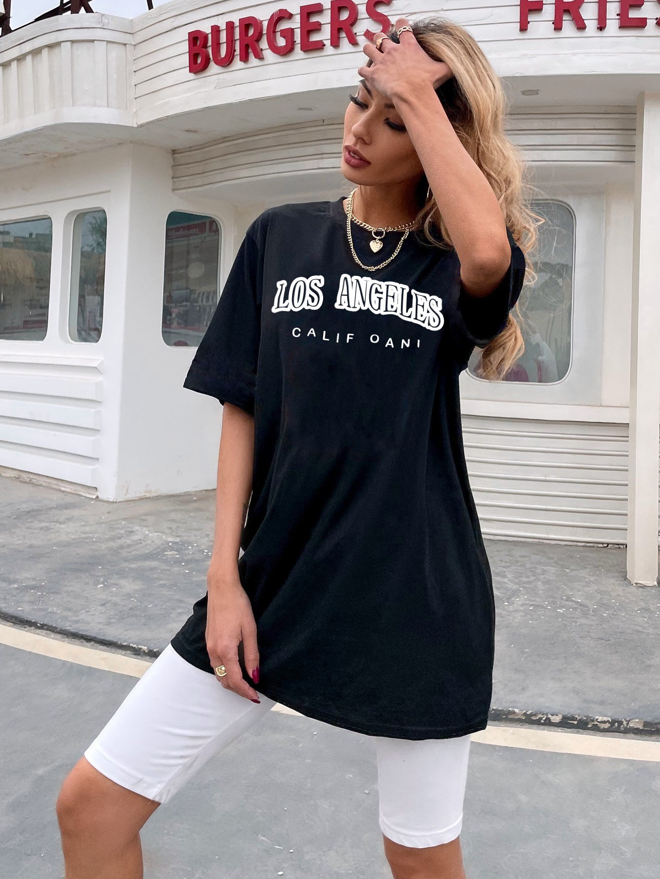 T-shirt oversized pour femmes avec impression graphique Chic und Stil