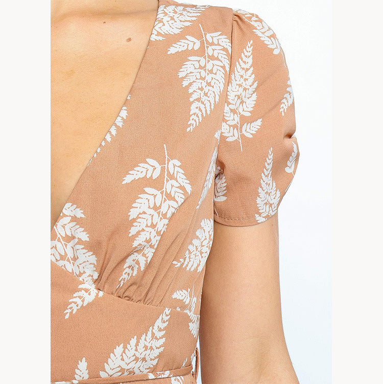 Robe midi nouée flatteuse pour femmes Chic und Stil