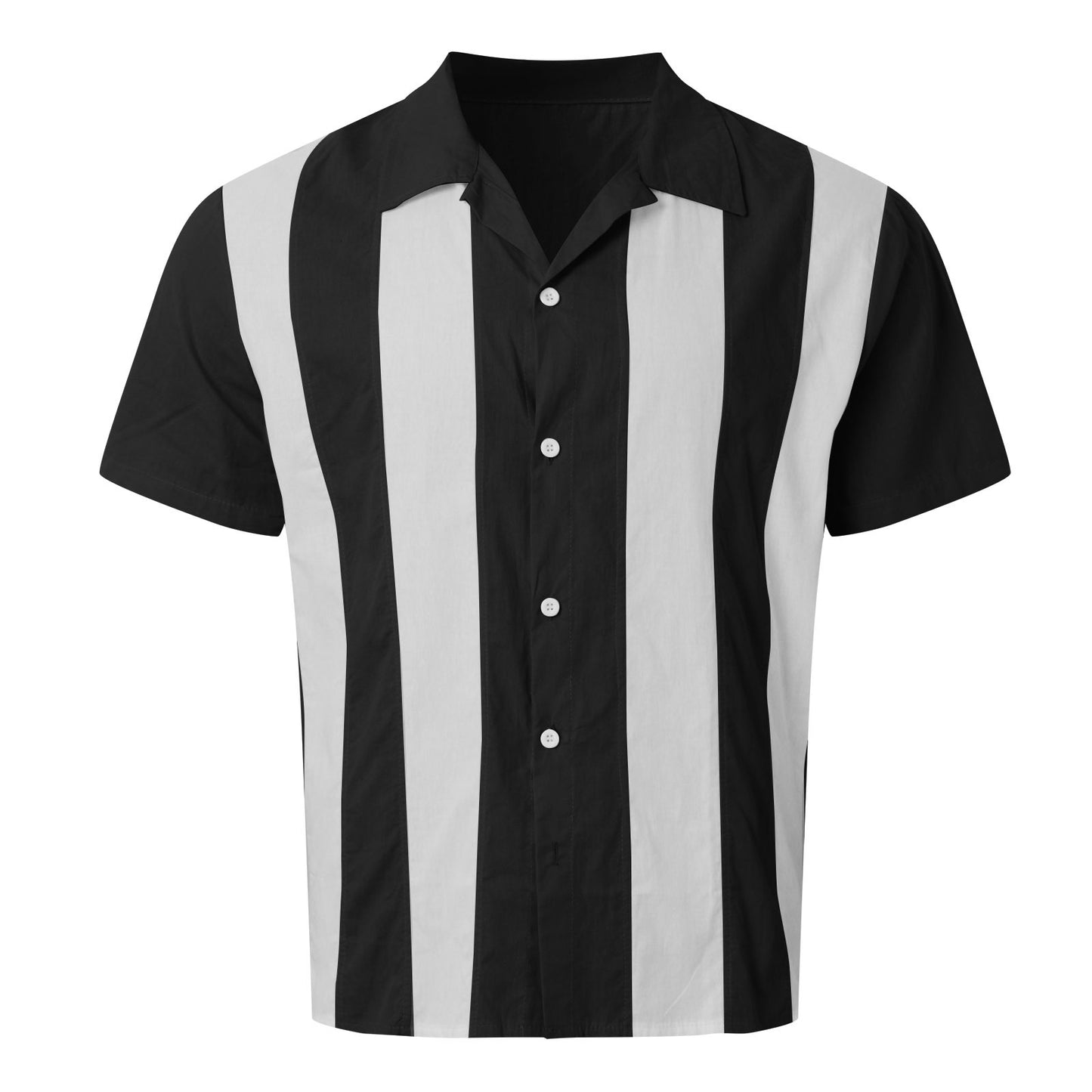 Chemise à manches courtes pour hommes avec un motif rayé élaboré Chic und Stil