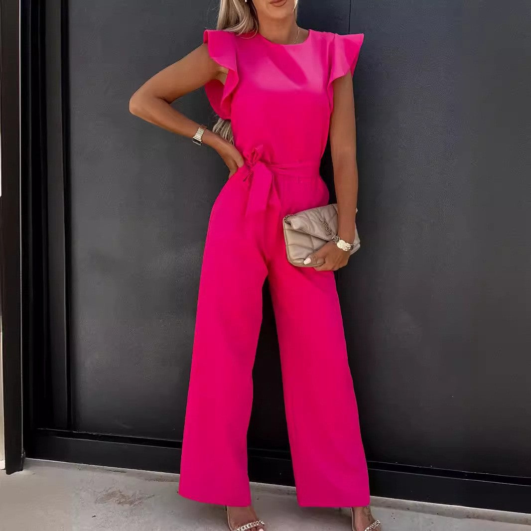 Combinaison pour femmes avec ceinture à la taille et détails élégants en volants Chic und Stil